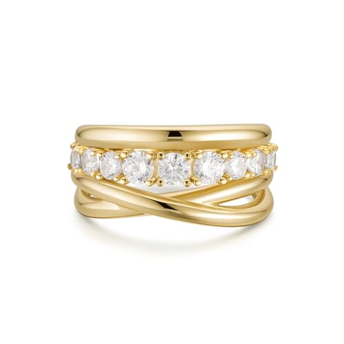Pearich 14k Gold Filled Rings For Women, Trendy Dainty X Ring by Pearich - Used condition - US$25.79