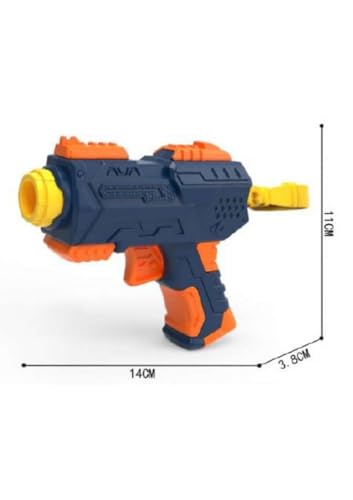 Image of Krishnova Soft Bullet Gun Toy with 8 Safe Soft Foam Bullets, Fun Target Shooting Battle Fight Game for Kids Boys (DIY Mini Gun)