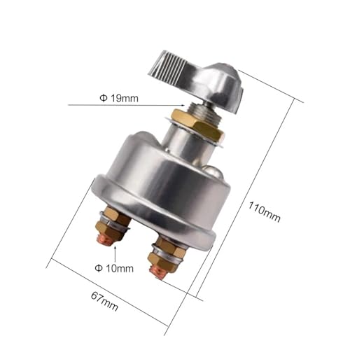 Interruptor de batería de coche 12V 24V desconexión principal con tapa roja 7