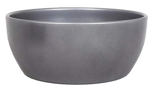 innaGLAS Coupe de Fleurs en céramique, Anthracite, 8,5cm, Ø18,5cm - Pot Fleurs/Pot céramique