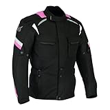 outletMOTARD Chaqueta Moto Mujer 4 Estaciones Impermeable con Protecciones CE incluídas y Forro Extraíble