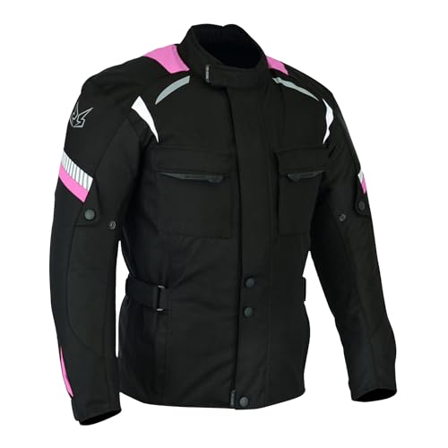 outletMOTARD Chaqueta Moto Mujer 4 Estaciones Impermeable con Protecciones CE incluídas y Forro Extraíble