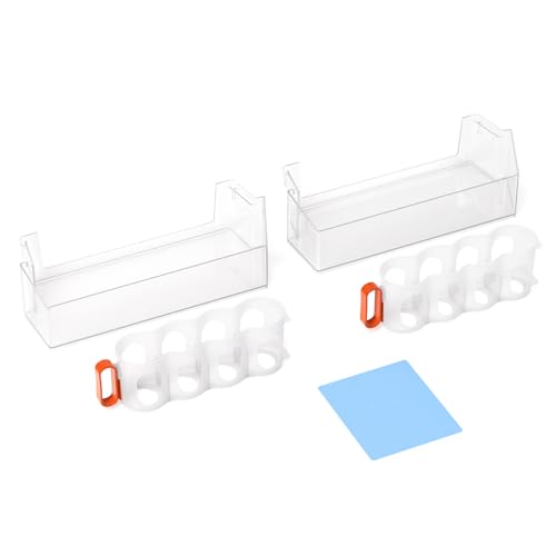LUBIYACK 2 estantes de repuesto para puerta de refrigerador W11239961 compatibles con refrigeradores Whirlpool WRS311SDH WRS321SDH WRS325SDH, reemplaza la pieza 4591452 W10900538 (con 2 organizadores