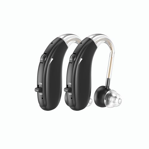 Image of Fastwell F27-2 Unit For Both Ear Rechargeable Hearing Aids for Adults with Hearing Loss, Mild To Moderate, Noise Reduction Ear Machine, (Black-Pair) 1-Year Warranty