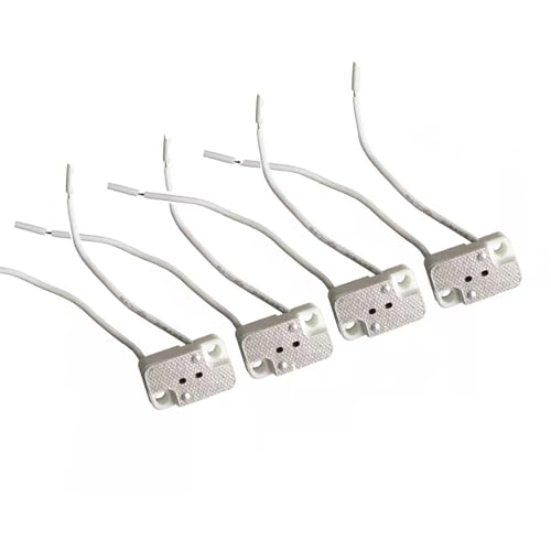 CHANCS MR16 G4 MR11 G5.3 G6.35 Supporto zoccolo in ceramica Adattatore zoccolo base rettangolare per lampada alogena 4PCS