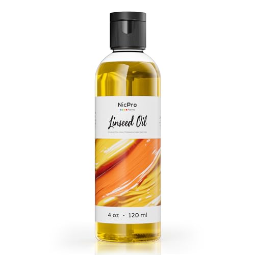 Nicpro Refined Linseed Oil for Painting (4oz)