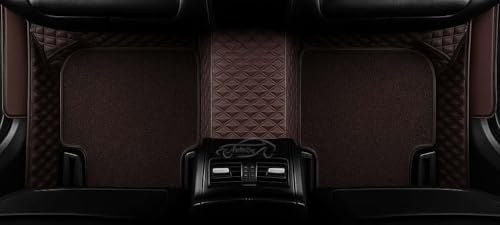 Image of Premium 7D Car Floor Mat Full Set for Mahindra Xuv 700 7 Seater | Luxury Leather with Detachable Curly /Grass Car Foot Mat with Heal Pad | 100% Waterproof & Anti-Skid (Coffee Coffee)