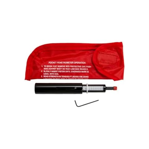AMS 59032 Pocket Penetrometer, Soil Strength Penetrometer, Handheld, Lightweight Cover