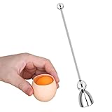 Eierknacker und Öffner aus Edelstahl – Topper und Schneider für hart oder weich gekochte Eier, Eierschalenöffner, Eierköpfer