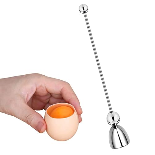 Egg Shell Remover, Egg Opener, Stainless Steel Egg Cracker Topper, Eggshell Cutter, Stainless Steel Kitchen Tool, for Soft-Boiled Eggs and Egg Crackers