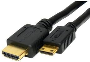 HDMI to MINI HDMI 1.8M Cable - Version 1.4 3D and Ethernet - Gold Connectors - For Use With Panasonic, Sony, JVC, Nikon, FujiFilm Camera and Camcorder 1080p Full HD - Type C (mini 19 pin) to Type A (std 19 pin)