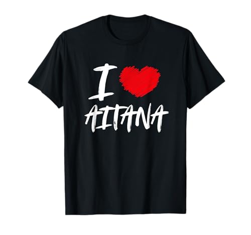 Amo Aitana Esposa Mamá Hija Novia Nieto Corazón Camiseta