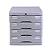 Produktbild Aktenschränke, Desktop-Schublade Sorter 4-Schicht, mit Verschluss-Plastikschublade Informationsbüro A4 Speicher Weiß (4-Ebenen-Größe: 11.3in * 14.6in * 11.4in) Home Office Möbel WKY