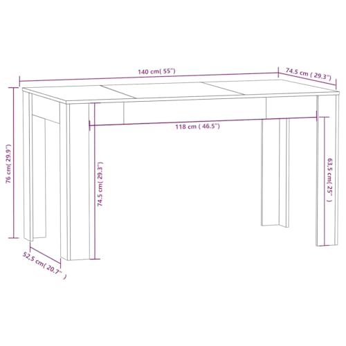 Table à manger stable gris Sonoma résolvant le manque d'espace cuisine