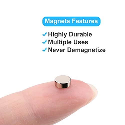 100Pcs Small Magnets, 5X2 Mm Mini Tiny Round Magnets, Micro Magnets For Crafts, Miniatures, Refrigerator, Whiteboard #TOP3