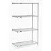 Nexelate Wire Shelving Add-On, Silver Epoxy, 30" W X 18" D X 86" H
