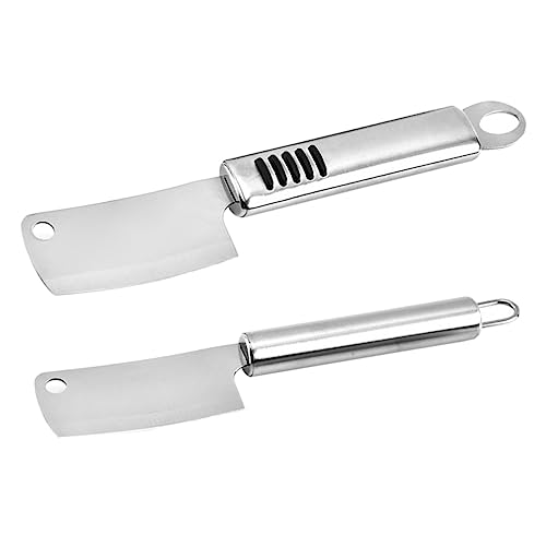 CIYODO 2-pc Stainless Steel Mini Cheese Knife Set Cheese Slicer Chopper Easy to Clean for Grilled