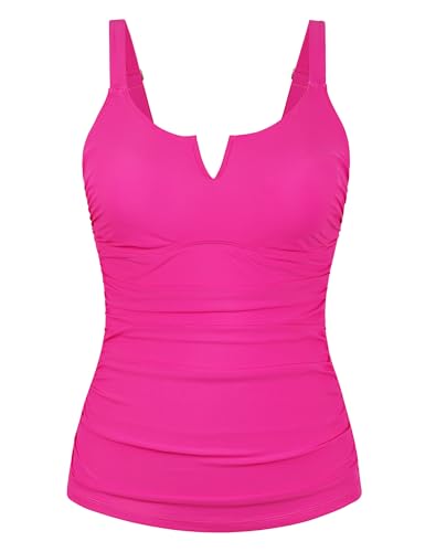 Tankini froncé amincissant Hilor pour masquer les rondeurs avec ses armatures