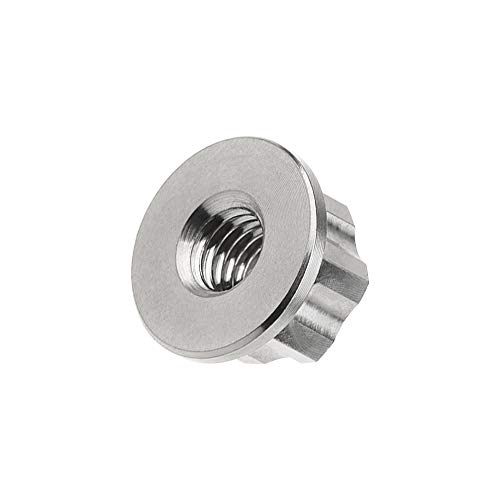 Image of Titanium M6 M8 M10 M12 M14 M16 Flange Bolt Nut Bicycle Motorcycle Rear Axle Car Modification Accessories Pack of 6 (M14 Pitch 1.5mm, Normal Titanium)