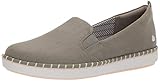 Clarks womens Step Glow Slip Loafer Flat, Dusty Olive Canvas, 6.5 US