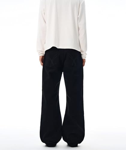 Pantete Men's Baggy Wide Leg Pants Hip Hop Straight Leg High Waist Classic Relax Fit Skateboard Trousers4