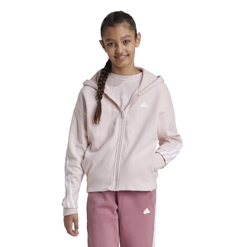 adidas Future Icons 3-Stripes Full-Zip Hoodie Hauts de survêtement, SANPIN/Blanc, 14-15 Years Fille