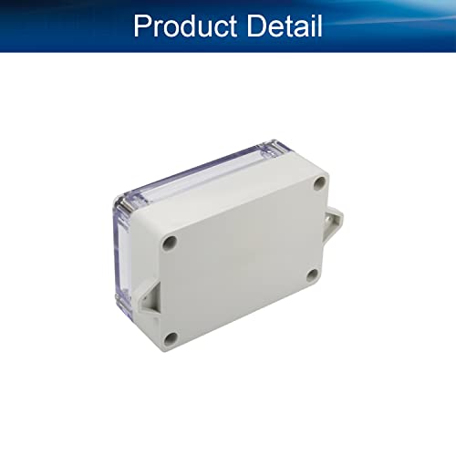 Image of Heyiarbeit 3.97 inchx2.68 inchx1.57 inch(LxWxH) Junction Box IP65 Universal Electrical Project Enclosure ABS Plastic Dustproof Waterproof with Transparent Clear Cover M2 1PCS
