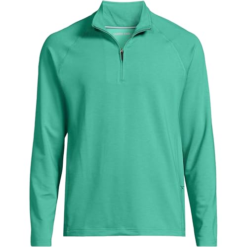 Lands' End Men's Long Sleeve Flex Performance Quarter Zip X-Large Frosted Green3