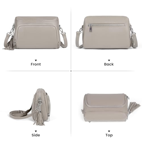 Image of befen Genuine Leather Crossbody Bags for Women Leather Wallet Travel Purse
