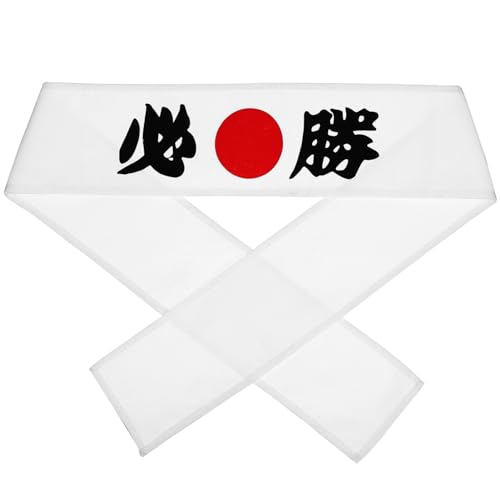 LIFKOME Japanisches Stirnband Hachimaki für Karate und Ninja Weiches Schweißabsorbierendes Sportaccessoire für Männer Chefkostüme und Cosplay