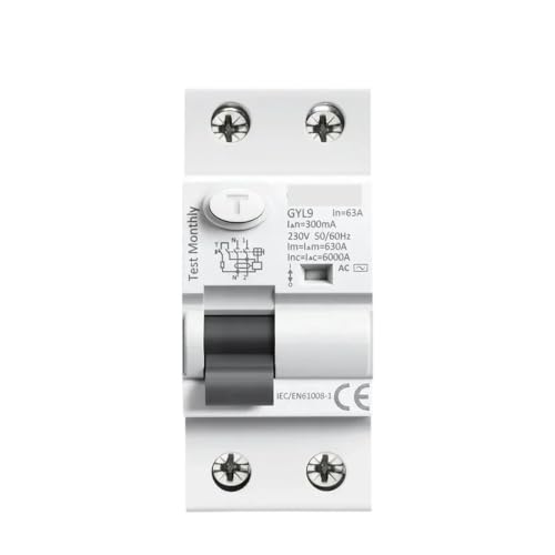 Disjoncteur 2P 63A protégeant les circuits contre les fuites AC 300mA