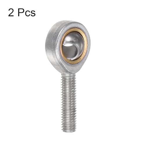 QUARKZMAN 2 Stück 8mm Gelenkkopf Gelenkkopflager mit M8x1.25 Außengewinde Rechtsgewinde Rod End Bearing für Sphärische Gleitstangenenden
