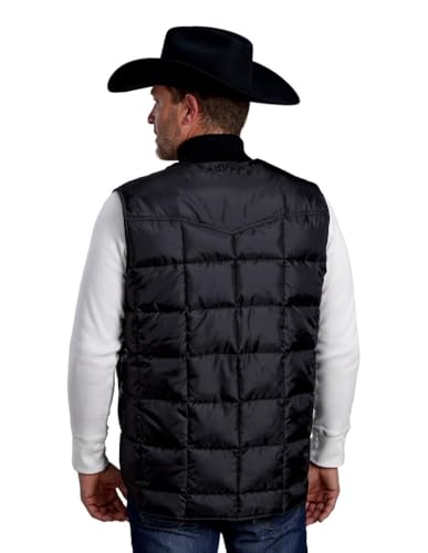 ROPER Western Vest Mens Zip Price Point Black 03-097-0763-0600 BL2