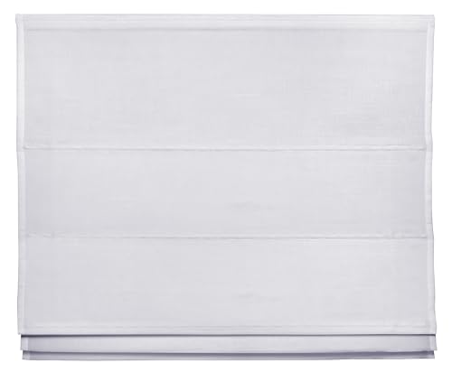 Easydeco - Estor Plegable con Varillas Lino opción Easyfix sin Necesidad Taladro Crudo 100 x 180 cm