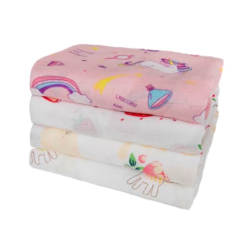 Image of Heaven Joy Muslin Baby Swaddle Blanket, Swaddle Warps, Super Soft, Breathable, Skin Friendly, for Boys and Girls, Baby Essentials, Registry and Gift (Girl)