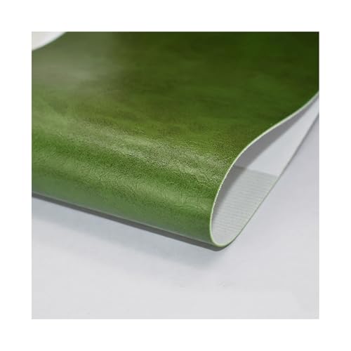 ZNQNDSR Cuero Adhesivo para Tapizar Parches De Cuero De 50 X 137 Cm para Muebles. Parche Autoadhesivo De Reparación De Cuero con Textura De Lichi para Sofás Y Asientos De Coche(Grass Green)