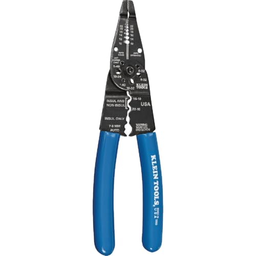 Klein Tools 1010 Multi Tool Long Nose Wire Cutter, Made in USA, Wire Crimper, Stripper and Bolt Cutter Multi-Purpose Electrician Tool, 8-Inch Long