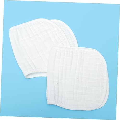 Sosoport 4pcs Burp Pad Soft Gauze Towel for Spitting Hiccup Relief Comfortable and Absorbent for Newborns Convenient for Travel White3
