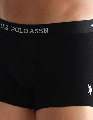 Image of U.S. Polo ASSN. Mens OET13 Anti Microbial Solid Underwear Trunks - Pack of 3