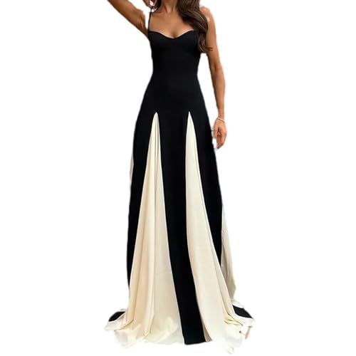 Robe de soirée élégante couleur contrastée chic et drapée de couleur tourbe