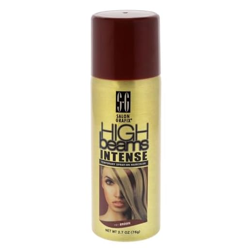 High Ridge Beams Intense Spray-On Hair Color -Brown - 2.7 Oz - Add Temporary Color Highlight to Your Hair Instantly - Great for Streaking, Tipping or Frosting - Washes out Easily (SG_B008W3057A_US)