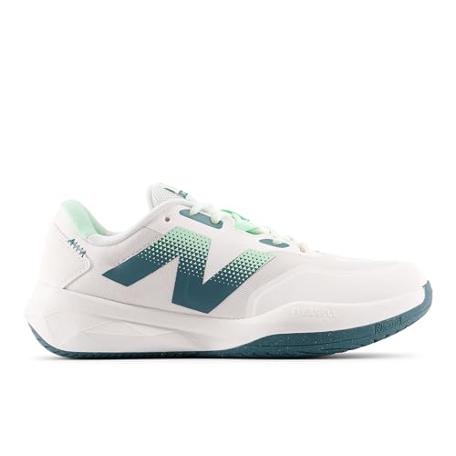 New Balance New Balance Women's 796 V4 Hard Court Tennis Shoe, Sea Salt/New Spruce/Lab Green, 7 M