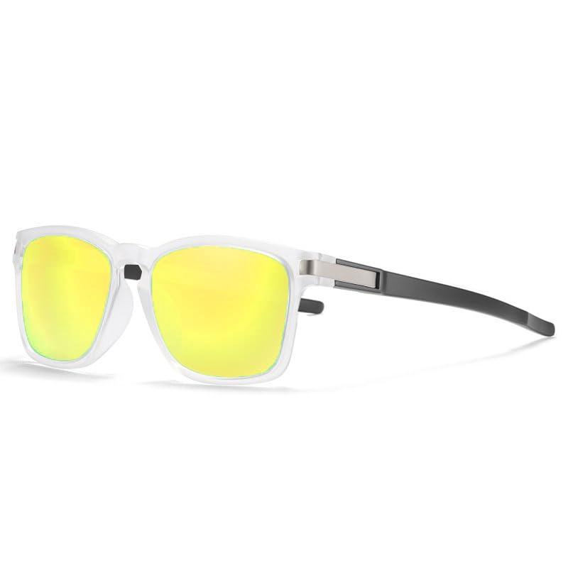 HAZON Retro Designer TAC Polarized Sunglassses | 100% UV Protection, Light Weight, TR90 Goggles | Anti Glare, Bike Riding, Car Driving, Stylish Fashion Glasses | Men And Women