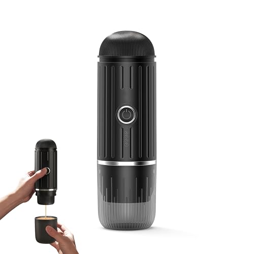 AAFGVC Nomaduo by Evergreen-chauffage rapide et nettoyage automatique – préparez votre espresso où que vous soyez voyage, camping, bureau (noir)