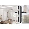 Wright Products - Serenade Mortise Keyed Lever Mount Latch with Deadbolt for Screen and Storm Doors, Matte Black (Transitional, Black)