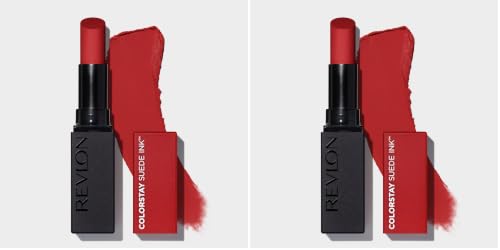 Image of REVLON ColorStay Suede INK Lipstick, Waterproof, Longwear, Transfer proof, Antioxidant-rich Vitamin E, With Vegan Formula made without parabens, Bread Winner - 016 (Pack of 2)