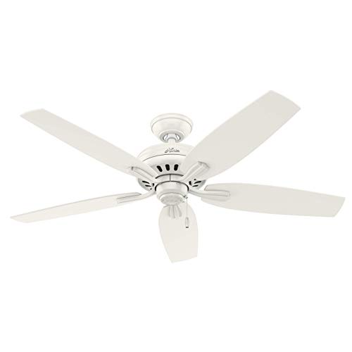 Image of Hunter Newsome, Indoor, Ceiling Fan, No Light, Quiet, 52 inch, Fresh White