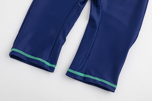 Image of LIZENS Boys Rash Guard Shirts One Piece Swimwear Green Dinosaur Short Sleeve UPF50+ Sun Protection Swimsuit