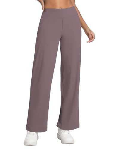 Image of BUBBLELIME Women High Waist Wide Legs Yoga Pants Loose Sweatpants Pockets | 29 inch /31 inch /33 inch /35 inch /37 inchInseam,2 Styles / Dress /Basic,Lounge,Comfy,Stretch Casual Work