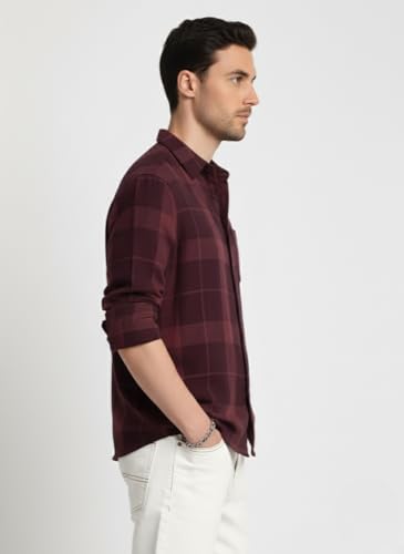 Image of Mens Casual N Formal Single Pocket Check Shirt